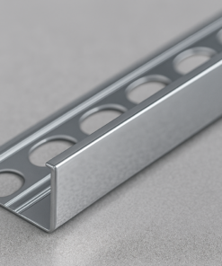 Chrome Polished 8mm Straight Edge 8ft