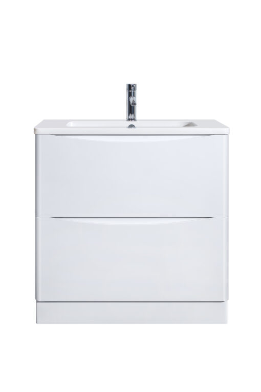 Hudson 500 White Unit & Basin (Floor Standing)