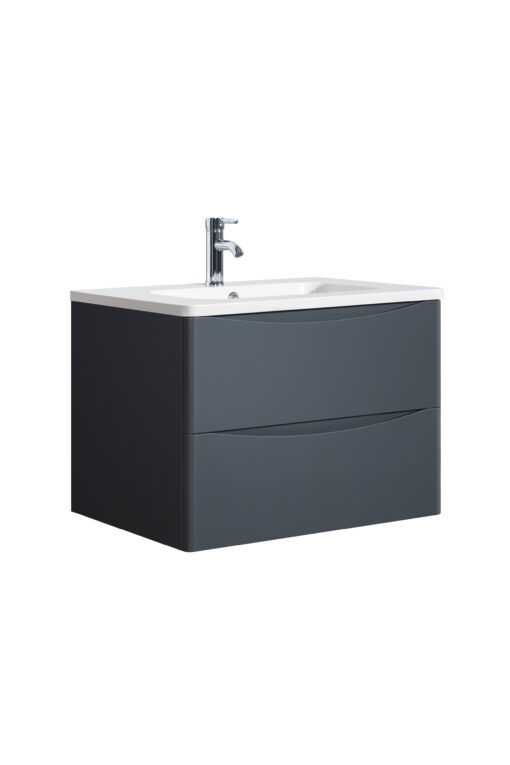 Hudson 600 Grey Unit & Basin (Wall Hung)