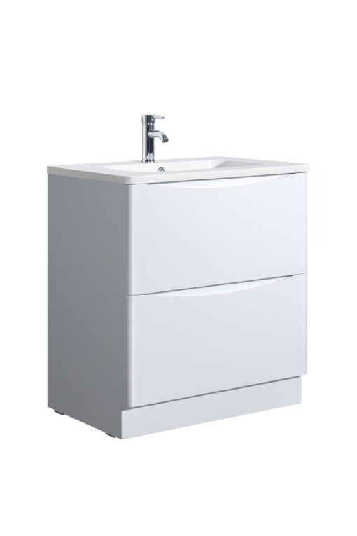 Hudson 600 White Unit & Basin (Floor Standing)