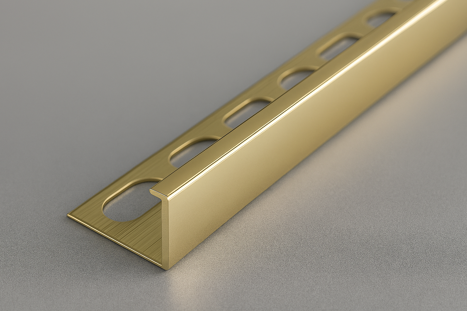Gold Polished 10mm Straight Edge Trim