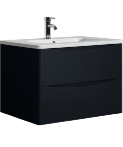 Hudson 600 Black Unit & Basin (Wall Hung)
