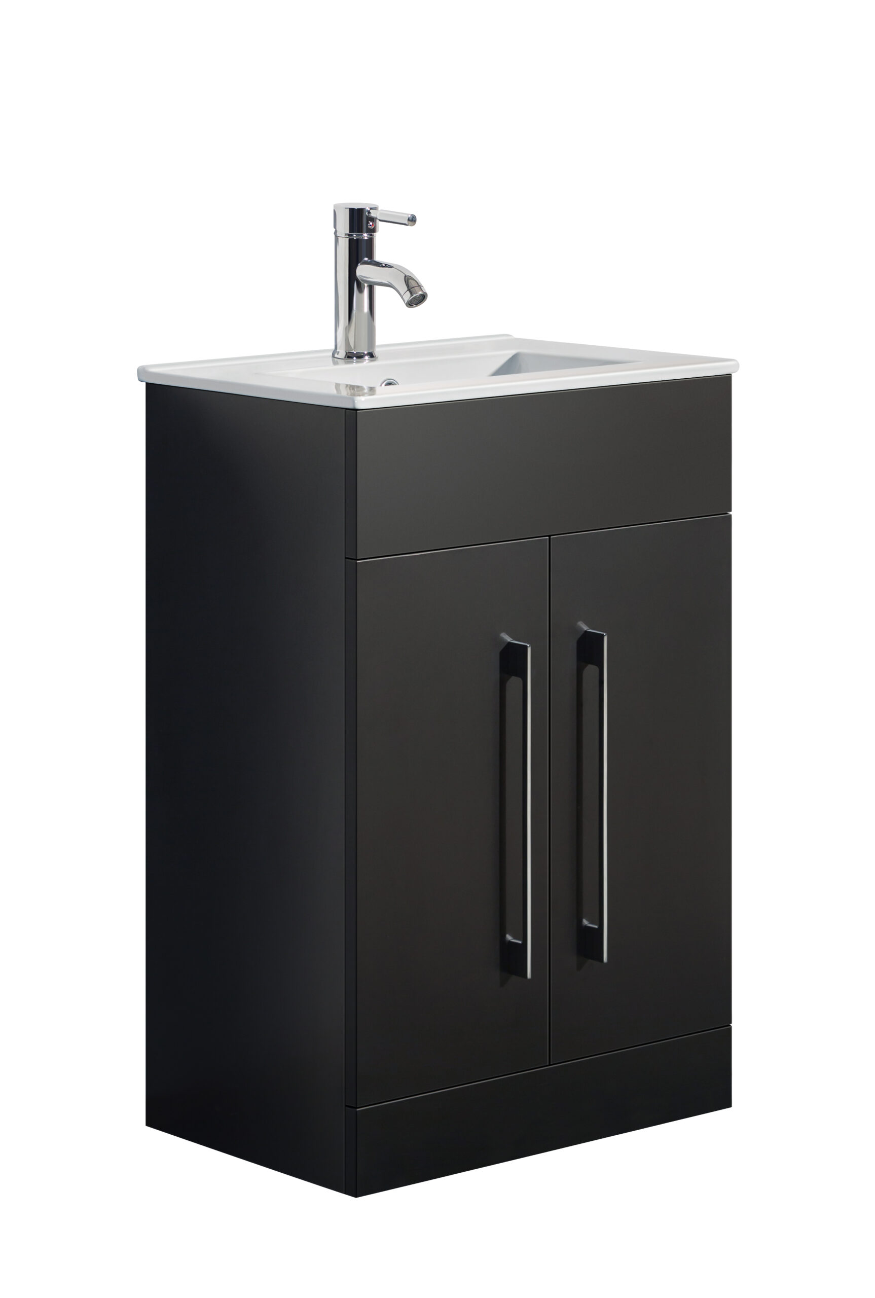 Oreo 500mm 2‑Door Black Vanity Unit & Basin - Image 3
