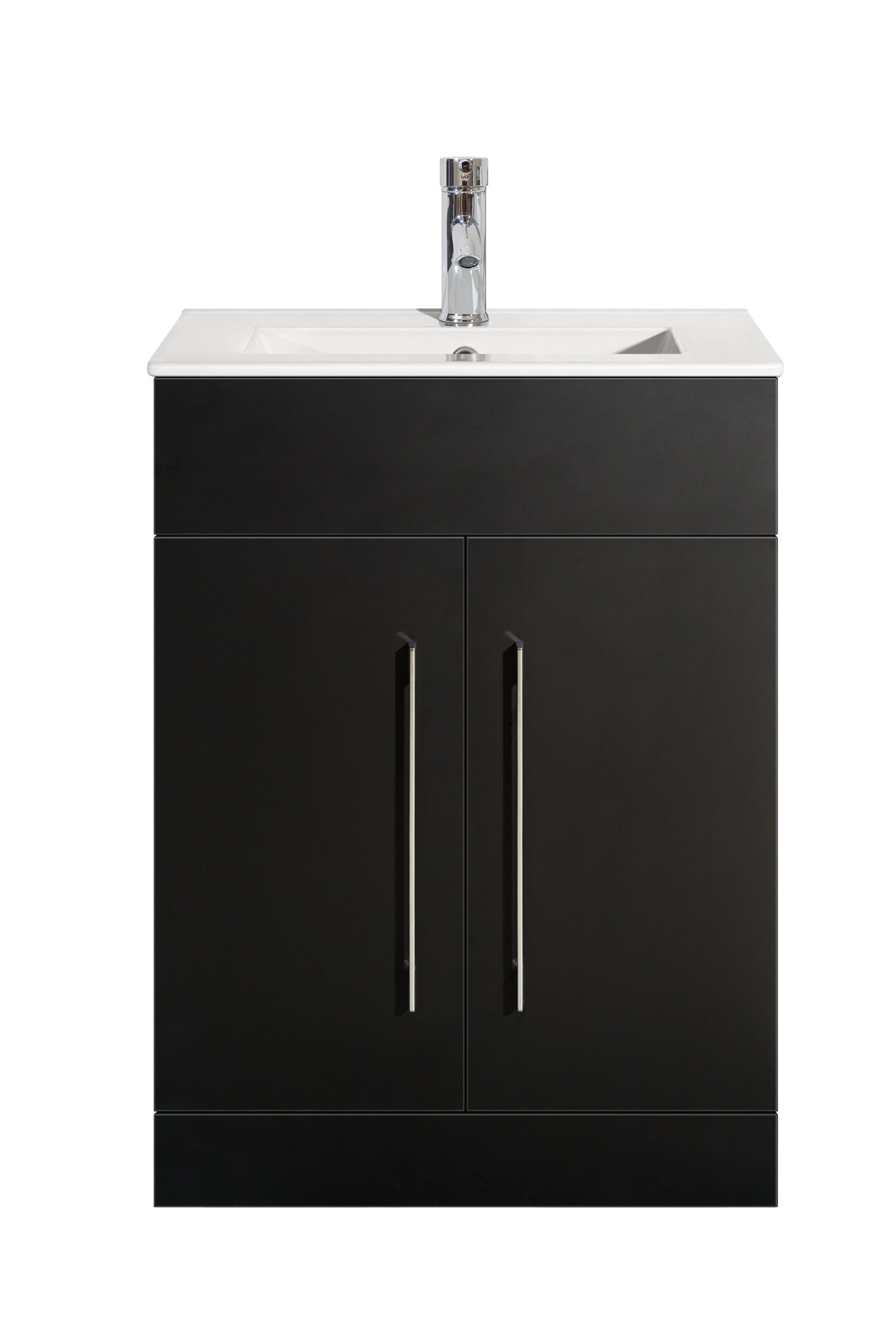 Oreo 600mm 2‑Door Black Vanity Unit & Basin - Image 3