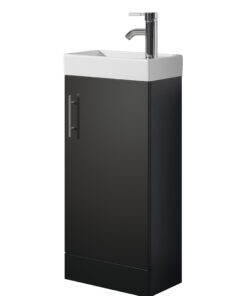 Alternative view of Oreo 400mm Black Cloakroom Unit