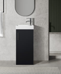 Oreo 400mm Black Cloakroom Unit