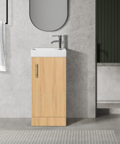 Oreo 400mm Oak Cloakroom Unit