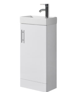 Alternative view of Oreo 400mm White Cloakroom Unit