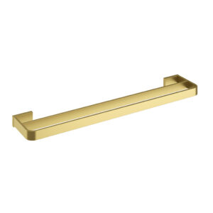 Aqua Double Towel Rail Brushed Brass