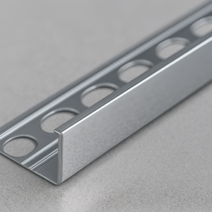 Chrome Polished 8mm Straight Edge 8ft