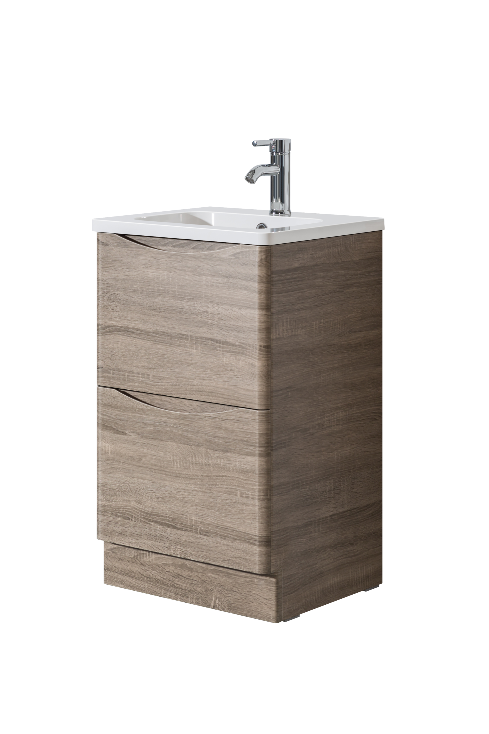 Hudson 500 Oak Unit & Basin (Floor Standing)