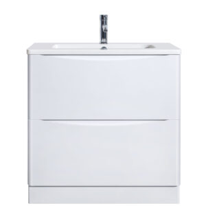 Hudson 500 White Unit & Basin (Floor Standing)