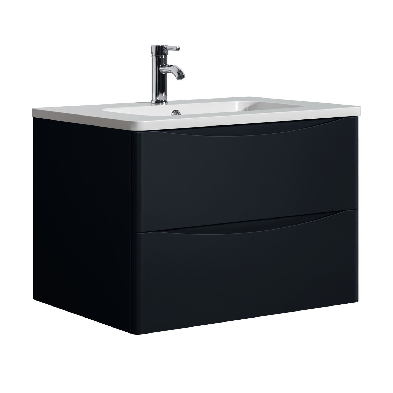 Hudson 600 Black Unit & Basin (Wall Hung)