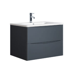 Hudson 600 Grey Unit & Basin (Wall Hung)