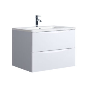Hudson 600 White Unit & Basin (Wall Hung)