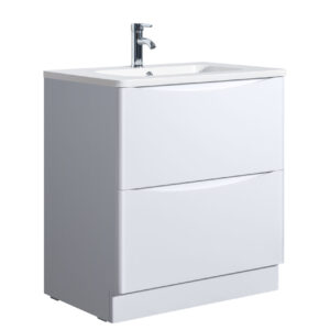 Hudson 600 White Unit & Basin (Floor Standing)