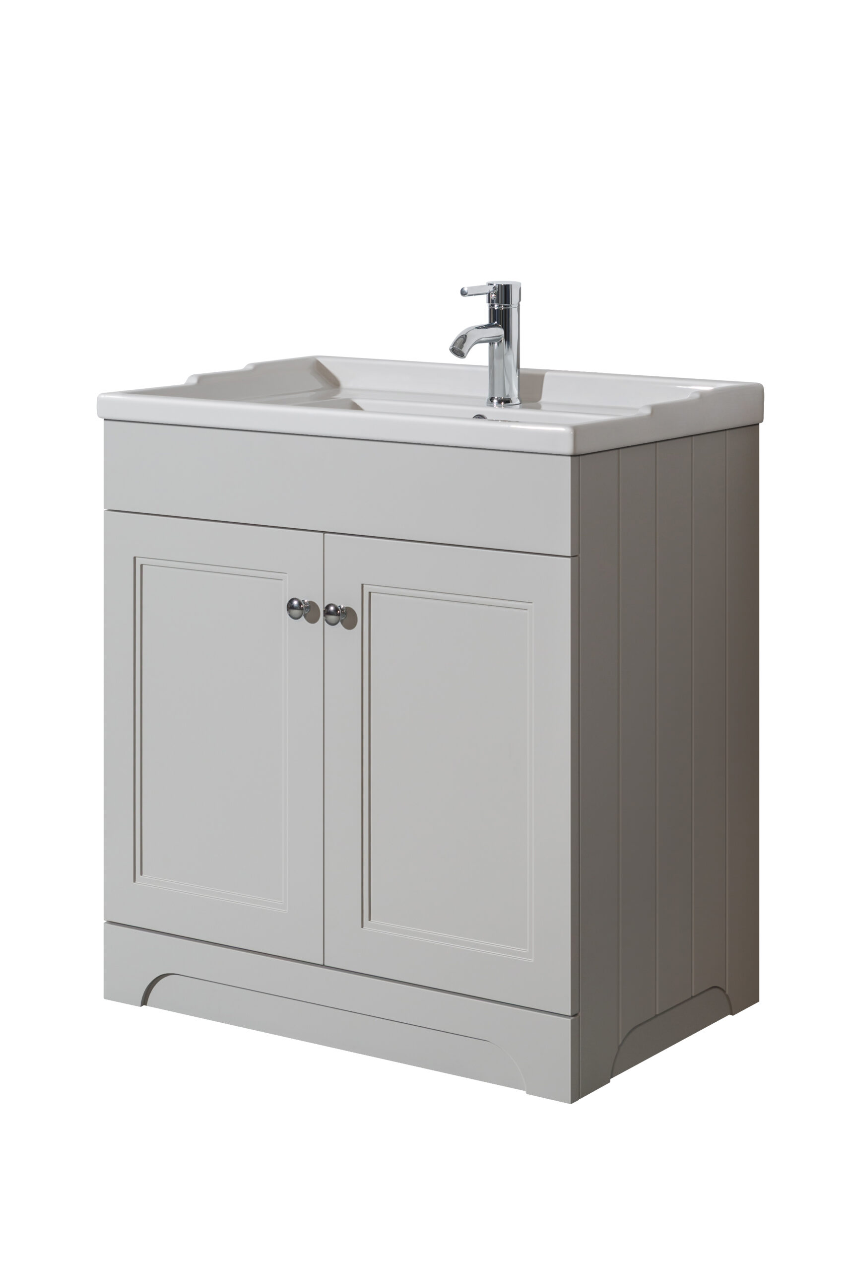 Rome 800 White Unit & Basin (Floor Standing)