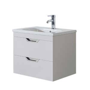 Luna 800 White Unit & Basin (Wall Hung)