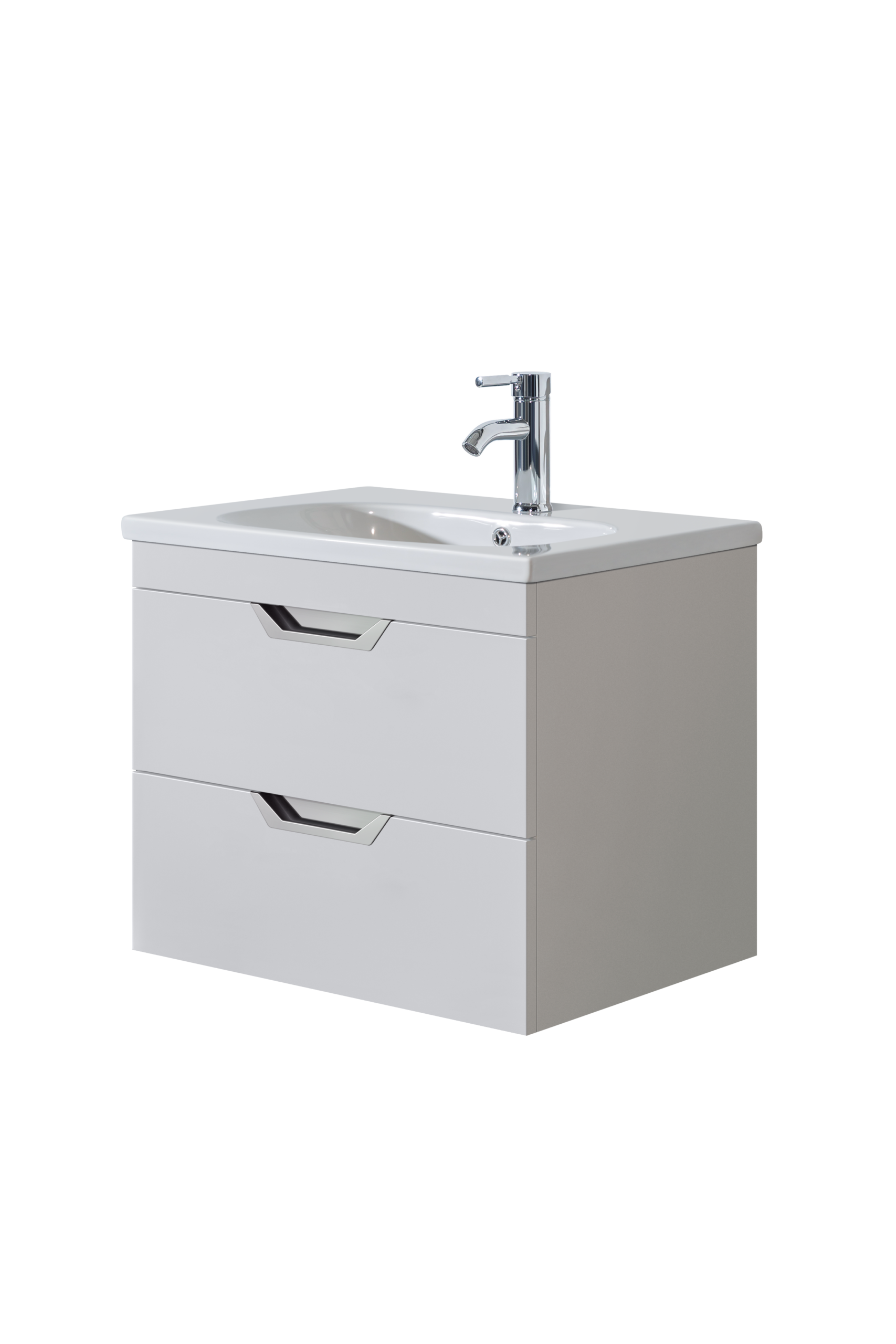 Luna 800 White Unit & Basin (Wall Hung)