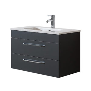 Siena 800 Lead Grey Unit & Basin (Wall Hung)