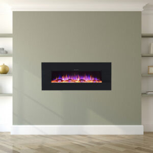 Ezee Glow Zara Black Wall Mounted Electric Fire 50''