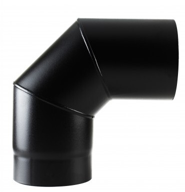 Vitreous Matt Black 125mm x 90 Degree Bend