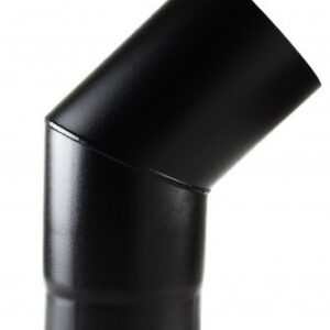 Vitreous Matt Black 125mm x 45 Degree Bend