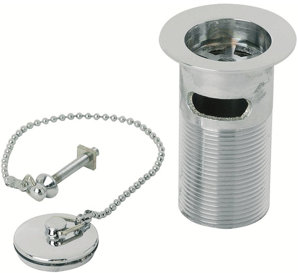 Basin Waste, Plug & Chain (slotted)