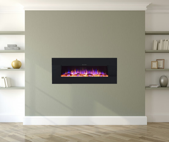 Ezee Glow Zara Black Wall Mounted Electric Fire 50''