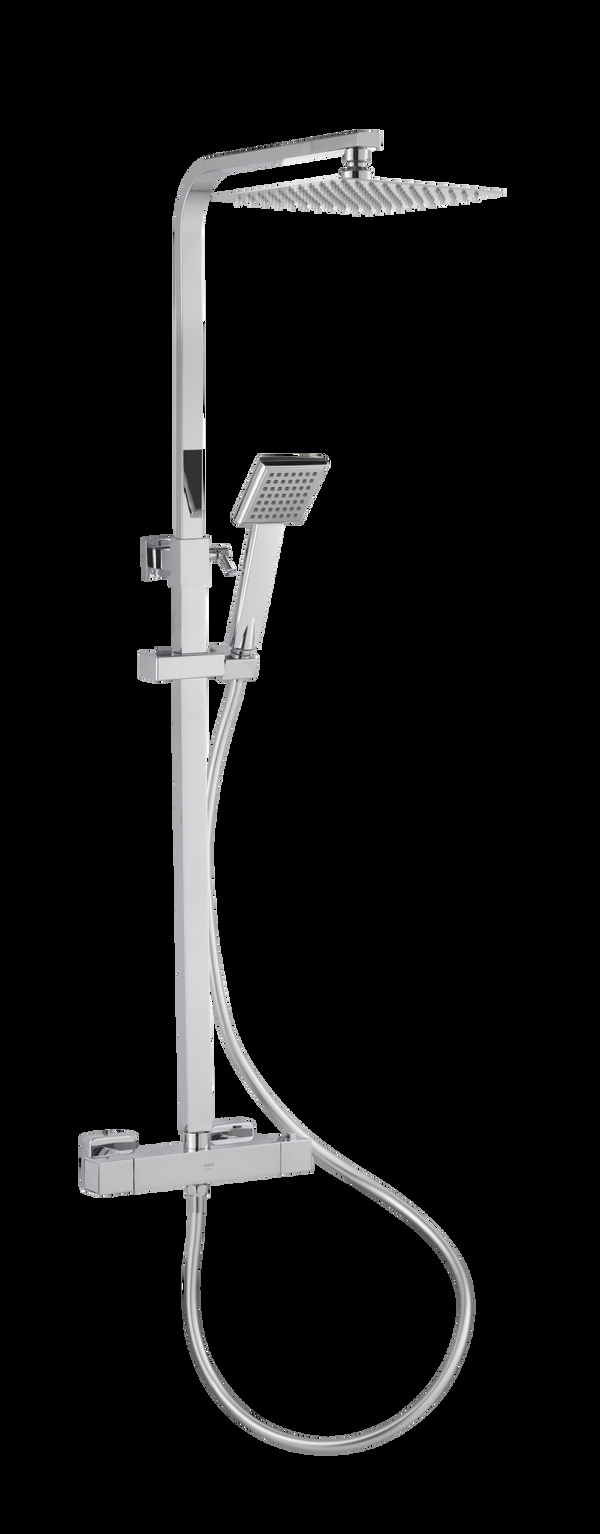 Fusion Square Chrome 1500mm PVC Hose