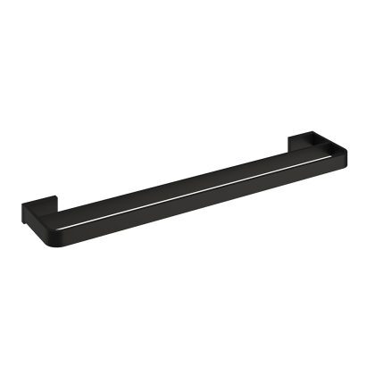 Aqua Black Double Towel Rail