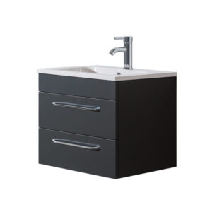 Siena 600 Lead Grey Unit & Basin (Wall Hung)