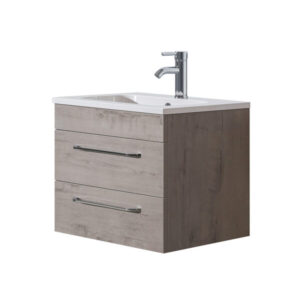 Siena 800 Grey Oak Unit & Basin (Floor Standing)