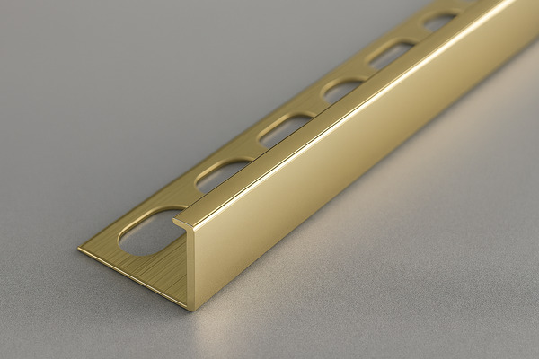 Gold Polished 12mm Straight Edge Trim