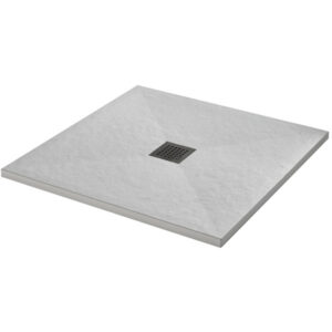800x800 White Slate Shower Tray