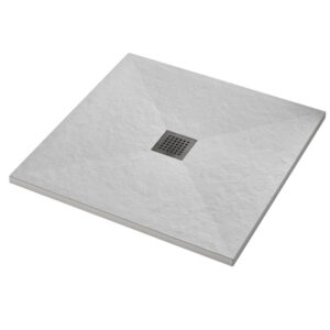 900x900 White Slate Shower Tray