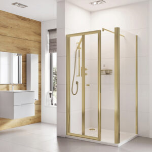 Bi-fold Shower Door 900mm Brushed Brass