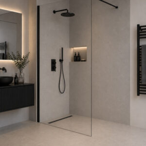 Wetroom Panel 800mm Black