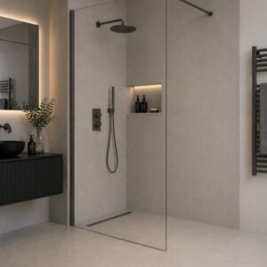 Wetroom Panel 1400mm Gun Metal