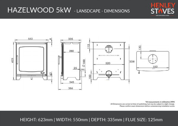 Hazelwood 5kW Landscape (Wood-burning) Eco - Image 2